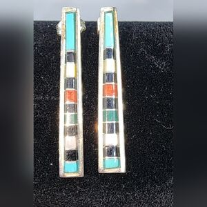 Vintage Multicolor Stone Drop Earrings